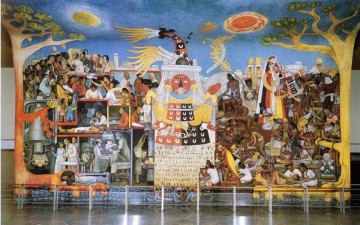 Diego Rivera Werke - eine Geschichte der Medizin 1953 Kommunismus Diego Rivera